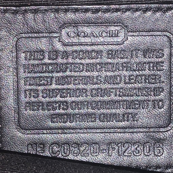 Coach Grey Signature Canvas Black Leather Hobo bag vintage original vintage - Picture 6 of 9